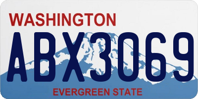 WA license plate ABX3069