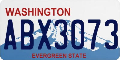 WA license plate ABX3073