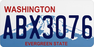 WA license plate ABX3076