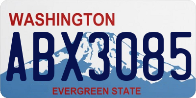 WA license plate ABX3085