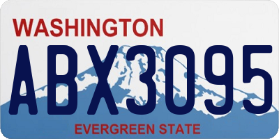 WA license plate ABX3095