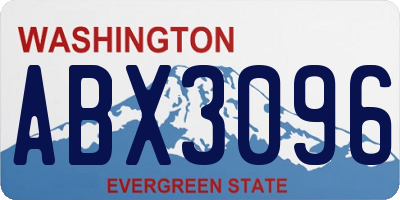 WA license plate ABX3096
