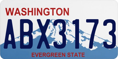 WA license plate ABX3173