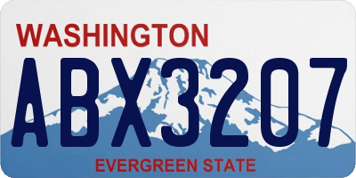 WA license plate ABX3207