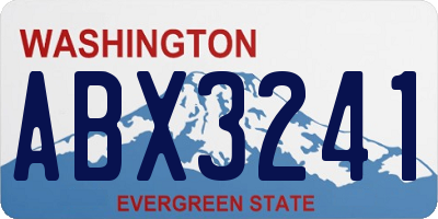 WA license plate ABX3241
