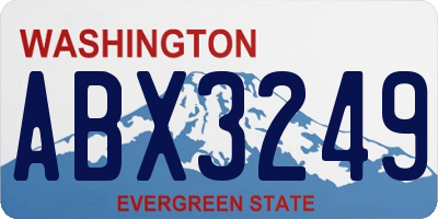 WA license plate ABX3249