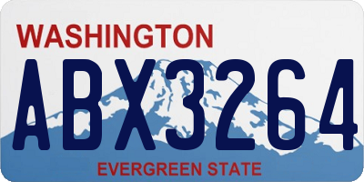 WA license plate ABX3264