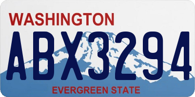 WA license plate ABX3294