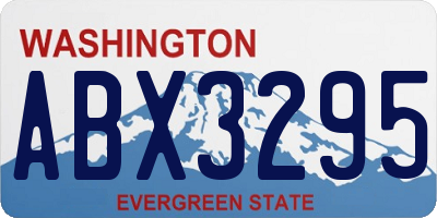 WA license plate ABX3295