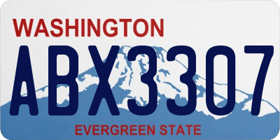WA license plate ABX3307