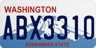 WA license plate ABX3310
