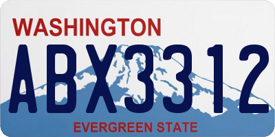 WA license plate ABX3312