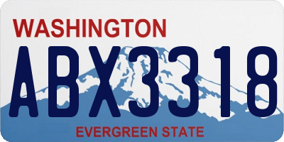 WA license plate ABX3318