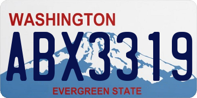 WA license plate ABX3319