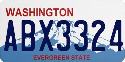 WA license plate ABX3324