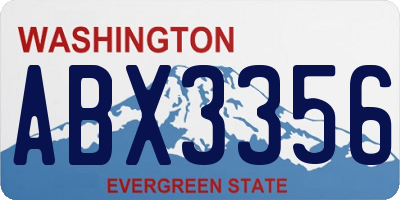 WA license plate ABX3356