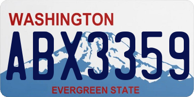 WA license plate ABX3359