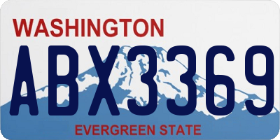 WA license plate ABX3369