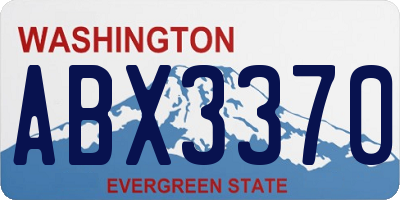WA license plate ABX3370
