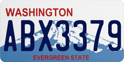 WA license plate ABX3379