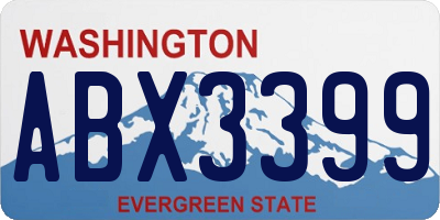 WA license plate ABX3399