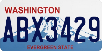 WA license plate ABX3429