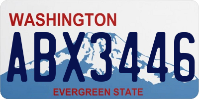 WA license plate ABX3446