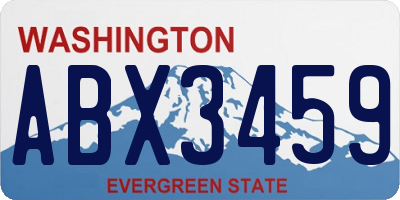 WA license plate ABX3459