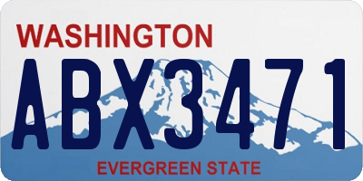 WA license plate ABX3471