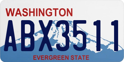 WA license plate ABX3511
