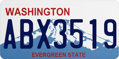 WA license plate ABX3519