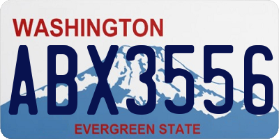 WA license plate ABX3556