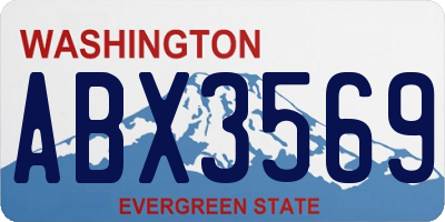 WA license plate ABX3569