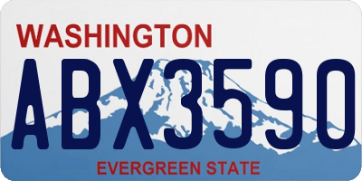 WA license plate ABX3590