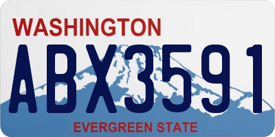 WA license plate ABX3591