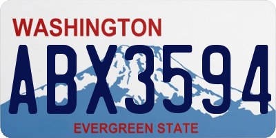 WA license plate ABX3594