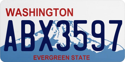WA license plate ABX3597