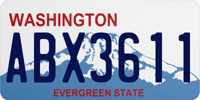 WA license plate ABX3611