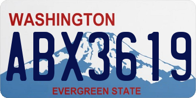 WA license plate ABX3619