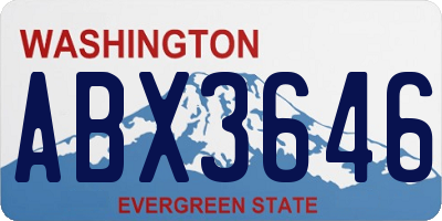 WA license plate ABX3646