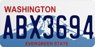WA license plate ABX3694