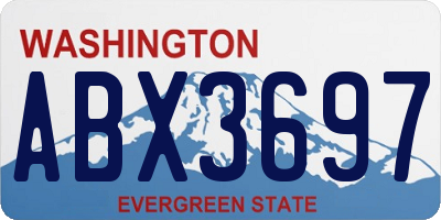 WA license plate ABX3697