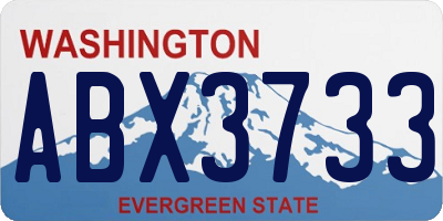 WA license plate ABX3733
