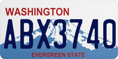 WA license plate ABX3740