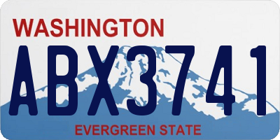 WA license plate ABX3741