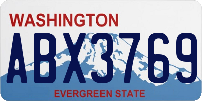 WA license plate ABX3769