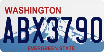 WA license plate ABX3790