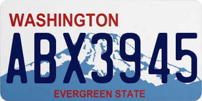 WA license plate ABX3945