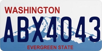 WA license plate ABX4043