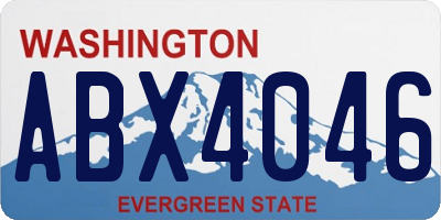 WA license plate ABX4046